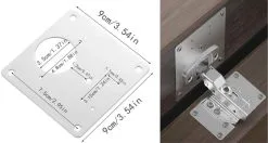 INOX μεταλλική πλάκα για την επισκευή αρθρωτών ΜΕΝΤΕΣΕΔΩΝ θυρών και ερμαρίων (2 τεμάχια)