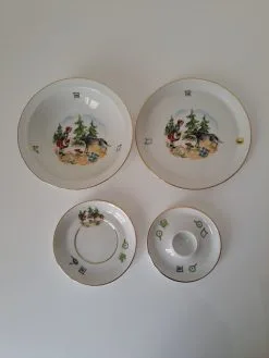 Hutschenreuther Novum Παιδικό Σετ Φαγητού "Κοκκινοσκουφίτσα" 4τεμ. Πορσελάνη Vintage Germany #00556