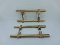 Χέρια Μπρούτζινα Εξώπορτας Μέσα - Έξω Ζευγάρι 2 Τεμάχια Εποχής 1950