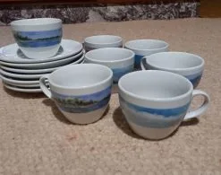 Σετ συλλεκτικά φλυτζάνια της Μαρίας Κτιστοπούλου